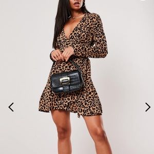 PLT wrap cheetah dress! Brand new never worn